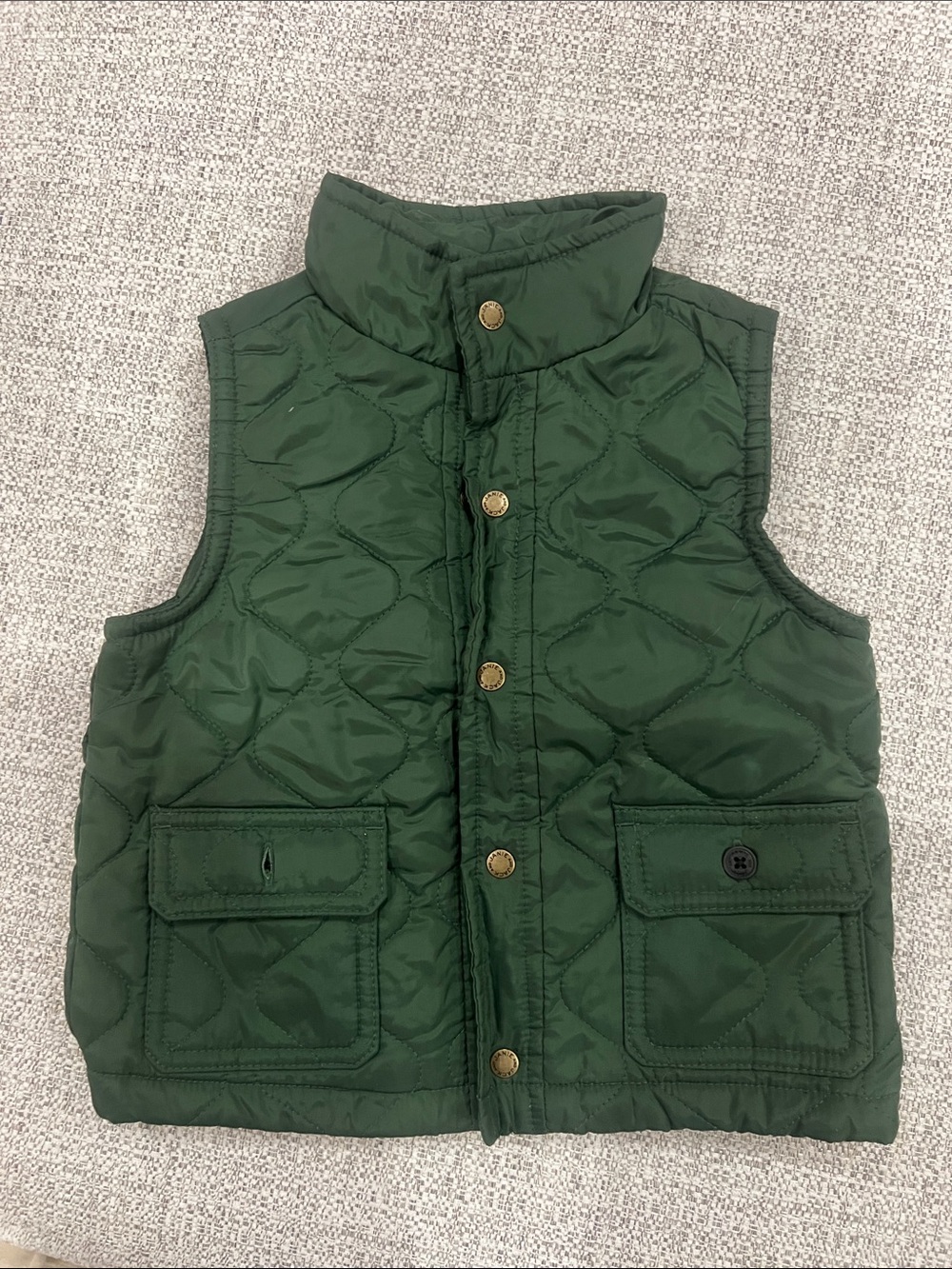 Janie and Jack Quilted Forest Green Kids Vest